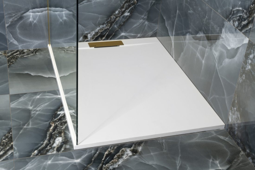 Polysan KAZUKO sprchová vanička z litého mramoru, obdélník 120x90cm, bílá 40340