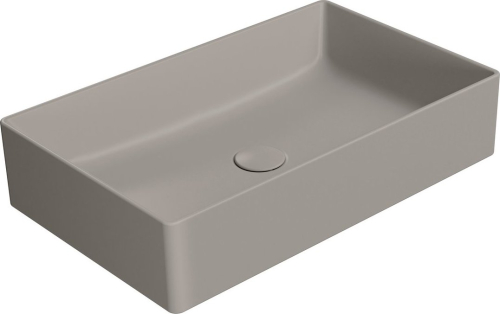 GSI KUBE X keramické umyvadlo na desku, 60x37cm, tortora mat 945305