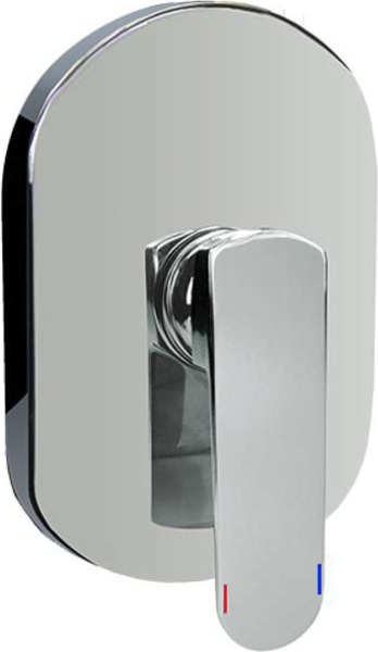 Mereo Sprchová podomítková baterie bez přepínače, Mada, Mbox, oválný kryt, chrom CBQ60105MB