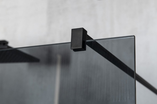 Gelco VARIO BLACK jednodílná sprchová zástěna k instalaci ke stěně, kouřové sklo, 900 mm GX1390GX1014