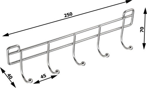 Aqualine CHROM LINE pětiháček, chrom 37055