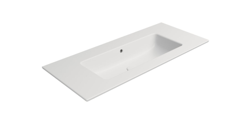 GSI PURA keramické umyvadlo Slim 102x46cm, bez otvoru, bílá mat 8886009