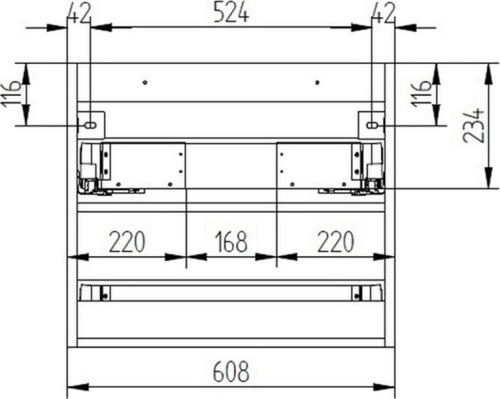 Mereo Aira, koupelnová skříňka 61 cm, šedá CN730S