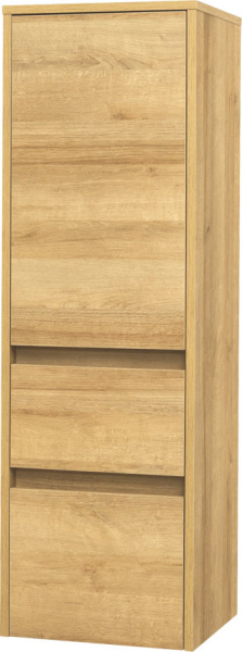 Mereo Opto koupelnová skříňka vysoká 125 cm, levé otevírání, dub Riviera CN924L