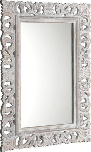 Sapho SCULE zrcadlo ve vyřezávaném rámu 80x120cm, bílá IN324