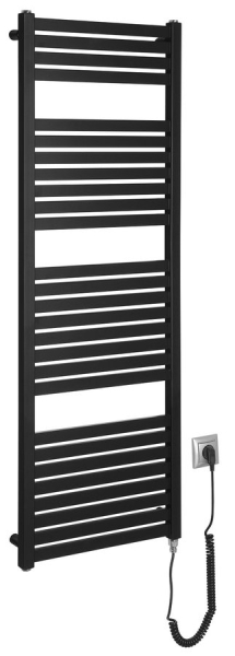 Aqualine TONDI-E elektrické otopné těleso rovné 450x1330 mm, 500 W, černá mat DE476T