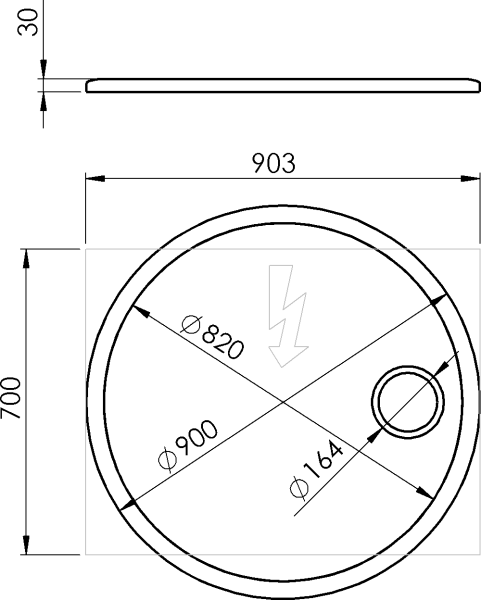 Sapho FLOAT kulaté zrcadlo s LED podsvícením ø 90cm, kosm.zrcátko, senzor, 3500-6500K, bílá FT900