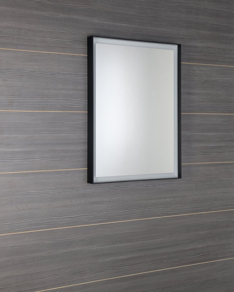 Sapho SORT zrcadlo s LED osvětlením 60x80cm, černá mat ST080