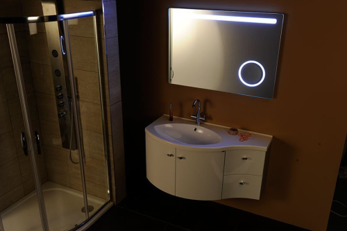 Sapho ASTRO zrcadlo s LED osvětlením 100x70cm, kosmetické zrcátko MIRL4