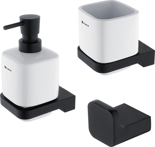 Nimco MAYA černá Sada koupelnových doplňků MAC set-31K-T-90