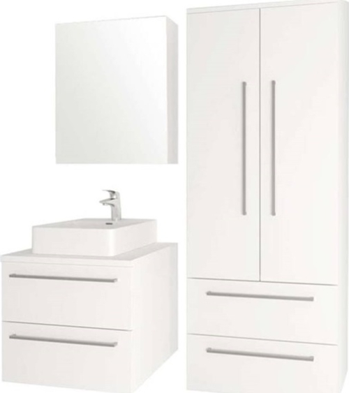 Mereo Bino, koupelnová skříňka 61 cm, bílá/dub CN670S
