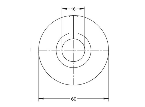 Bonomini Krycí rozeta na potrubí k radiátorům, průměr 16 mm, ABS/bílá 9930DN16B0