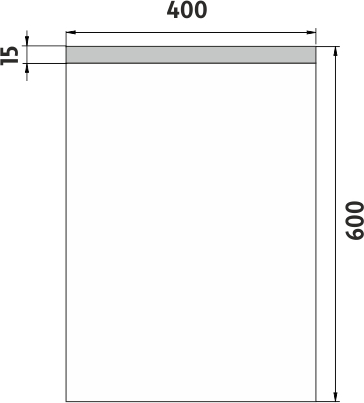 Nimco OBDELNÍKOVÁ - OSTRÉ ROHY LED zrcadlo 400x600 ZP 8000