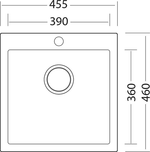 Granitový dřez Sinks VIVA 455 Granblack + Elka černá matná G730
