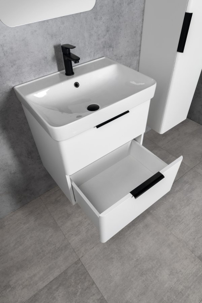 Aqualine DENEB umyvadlová skříňka 56, 5x55x43, 5cm, bílá mat DN260