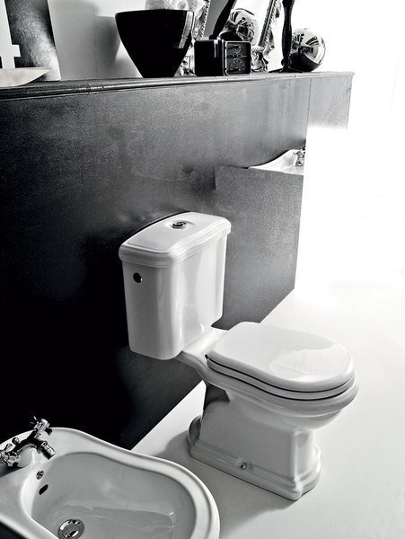 Kerasan RETRO WC kombi mísa 38, 5x72cm, spodní odpad, bílá 101201
