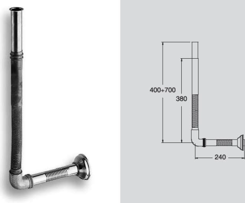 Silfra Teleskopická trubka pro podomítkový WC ventil QK82051 AT059