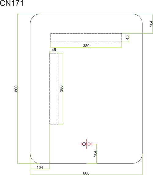 Mereo Zrcadlo hranaté 60x80 cm, LED osvětlení a odmlžování CN171