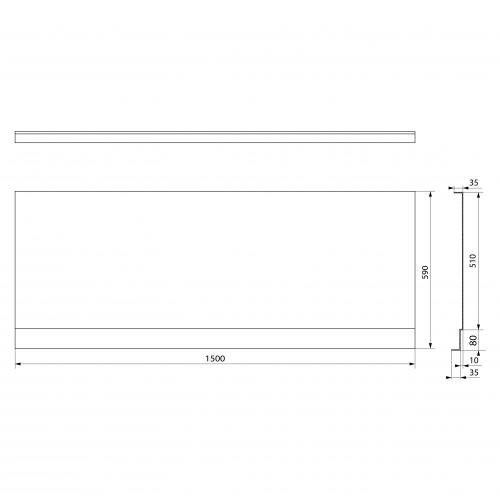 Polysan PLAIN NIKA panel 150x59cm 72496