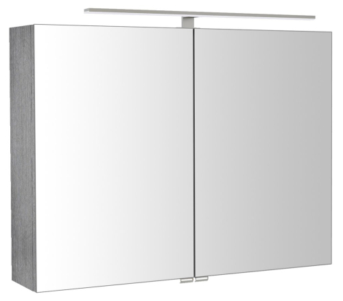 Sapho RIWA galerka s LED osvětlením, 81x70x17cm, dub stříbrný RIW080-0011