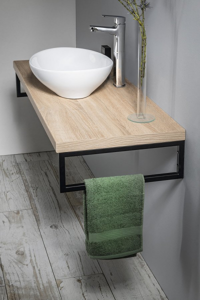 Aqualine VEGA deska pod umyvadlo 82, 5x45cm, dub platin VG785