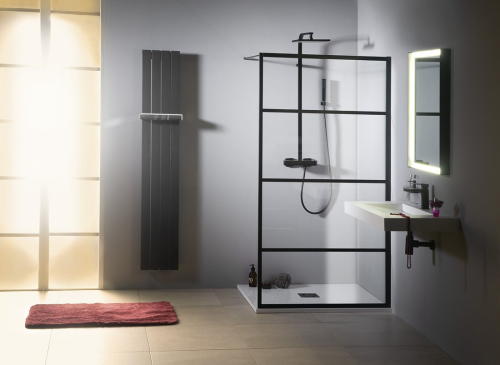 Gelco CURE BLACK sprchová zástěna 1100mm, čiré sklo CB110