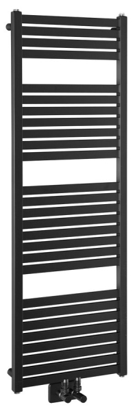 Aqualine TONDI otopné těleso rovné 450x1330 mm, středové připojení, černá mat DT476T
