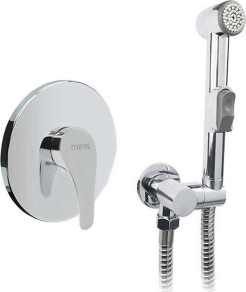 Mereo Podomítková baterie s bidetovou sprchou, Lila, Mbox, kulatý kryt, chrom CBEE60105BS