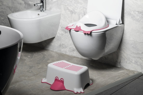 Aqualine DUCK dětské protiskluzové stupátko do koupelny, šedá 366410