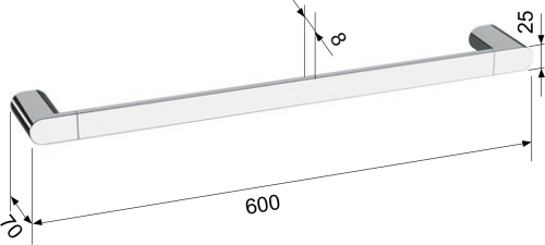 Sapho FLORI držák ručníků 600mm, bílá mat RF009/14