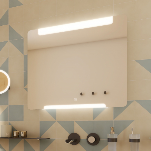 Nimco OBDELNÍKOVÁ - OBLÉ ROHY LED zrcadlo 900x700 s dotykovým senzorem ZP 22019V