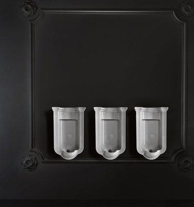 Kerasan WALDORF urinál se zakrytým přívodem vody, 44x72cm, bílá 413001