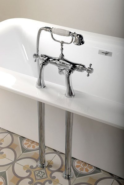 Sapho ANTEA připojení pro instalaci vanové baterie na okraj vany (pár), bronz 9856