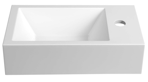 Sapho AMAROK umývátko, litý mramor, 40x22cm, baterie vpravo, bílá AR500