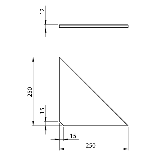 Sapho ABELINE rohová police rockstone 250x250mm, concrete AE250-4033