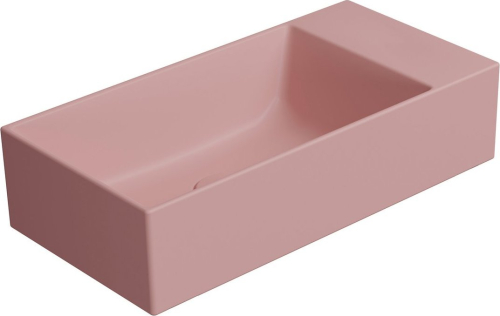 GSI KUBE X keramické umývátko 50x25cm, bez otvoru, pravé/levé, blush mat 9486024