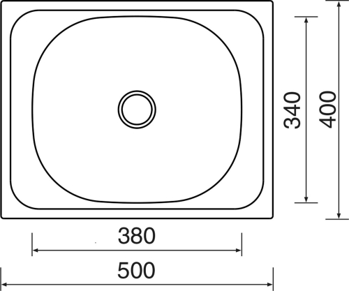 Nerezový dřez Sinks CLASSIC 500 M 0,5mm matný STSCLM5004005M
