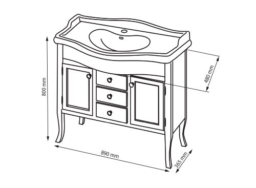 Sapho Koupelnový set RETRO 100, starobílá KSET-015