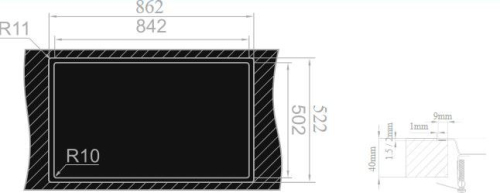 Nerezový dřez Sinks XERON 860 pravý 1,2mm RDXEK8605202P