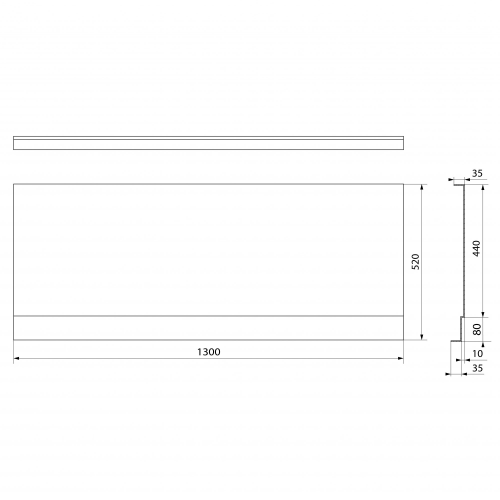 Polysan COUVERT NIKA panel čelní 130x52cm 72852