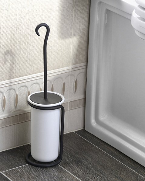 METAFORM REBECCA WC štětka na postavení, keramika, černá mat CC010