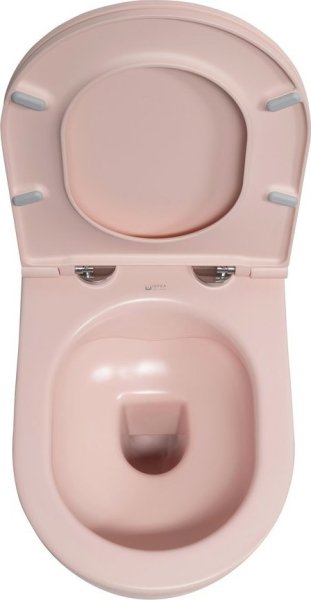 Isvea INFINITY závěsná WC mísa, Rimless, 36, 5x53cm, růžová Salmon 10NF02004-2S