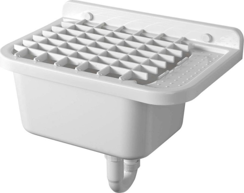 Aqualine Závěsná výlevka s odkládací plochou 50x34cm, plast, bílá PI5050