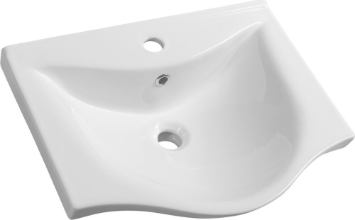 Aqualine ZARA 55 keramické umyvadlo nábytkové 54x44, 5cm, bílá 10055