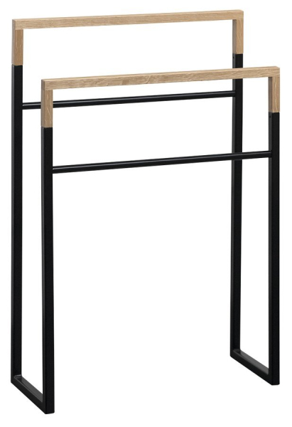 Sapho SKA stojan na ručníky 550x800x200mm, černá mat/dub SKA308