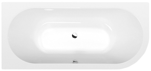 Polysan VIVA L SLIM asymetrická vana 185x80x47cm, bílá 72099S