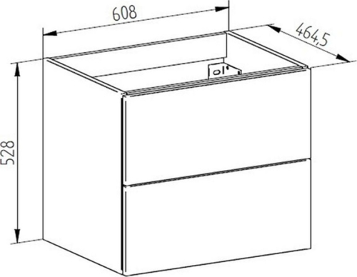 Mereo Aira, koupelnová skříňka 61 cm, šedá CN730S