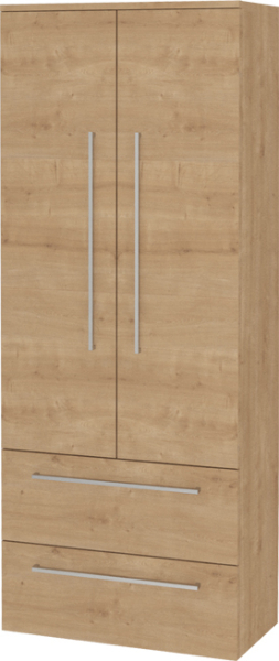 Mereo Bino, koupelnová skříňka vysoká, dvojitá 163 cm, dub Arlington CN629