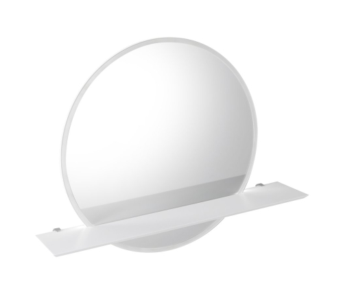 Sapho VISO kulaté zrcadlo s LED osvětlením a policí ø 60cm, bílá mat VS060-01