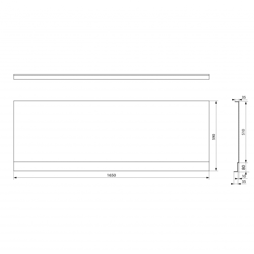 Polysan PLAIN NIKA panel 165x59cm 72515